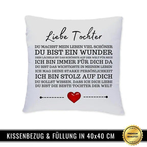 Kissen - Liebe Tochter - Druckerino