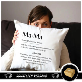 Kissen - Mama Definition einer Heldin - Druckerino