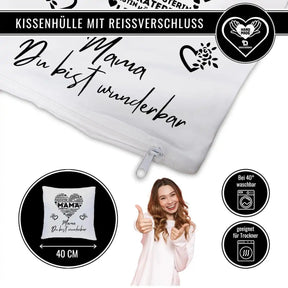 Kissen - Mama Du bist wunderbar - Druckerino