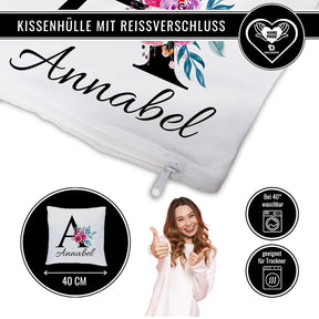 Kissen personalisiert mit Initial und Namen