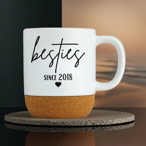 Kork Tasse besties since personalisiert Geschenk beste Freundin