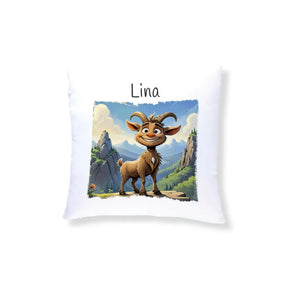 Kuschelkissen Kinder | Abenteuer Ziege 40x40 cm - Druckerino