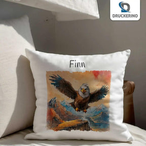 Kuschelkissen Kinder | Adler Traumflug 40x40 cm - Druckerino