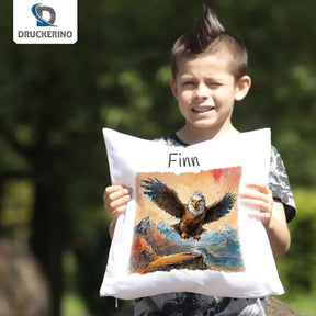 Kuschelkissen Kinder | Adler Traumflug 40x40 cm - Druckerino