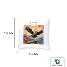 Kuschelkissen Kinder | Adler Traumflug 40x40 cm - Druckerino