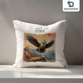 Kuschelkissen Kinder | Adler Traumflug 40x40 cm - Druckerino