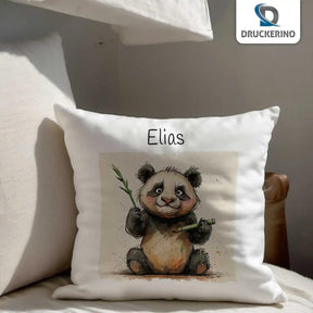 Kuschelkissen Kinder | Bambusfreund Panda 40x40 cm - Druckerino