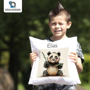Kuschelkissen Kinder | Bambusfreund Panda 40x40 cm - Druckerino