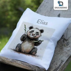 Kuschelkissen Kinder | Bambusfreund Panda 40x40 cm - Druckerino