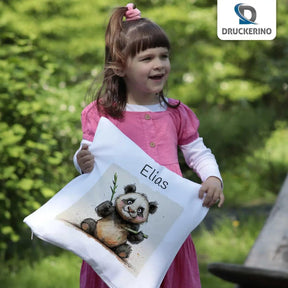 Kuschelkissen Kinder | Bambusfreund Panda 40x40 cm - Druckerino