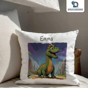 Kuschelkissen Kinder | Dino-Abenteuer 40x40 cm - Druckerino