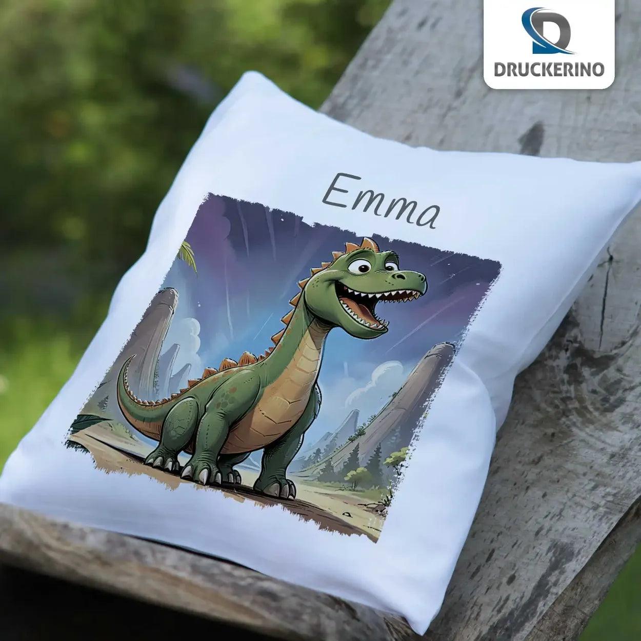 Kuschelkissen Kinder | Dino-Abenteuer 40x40 cm - Druckerino