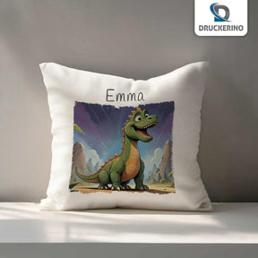 Kuschelkissen Kinder | Dino-Abenteuer 40x40 cm - Druckerino