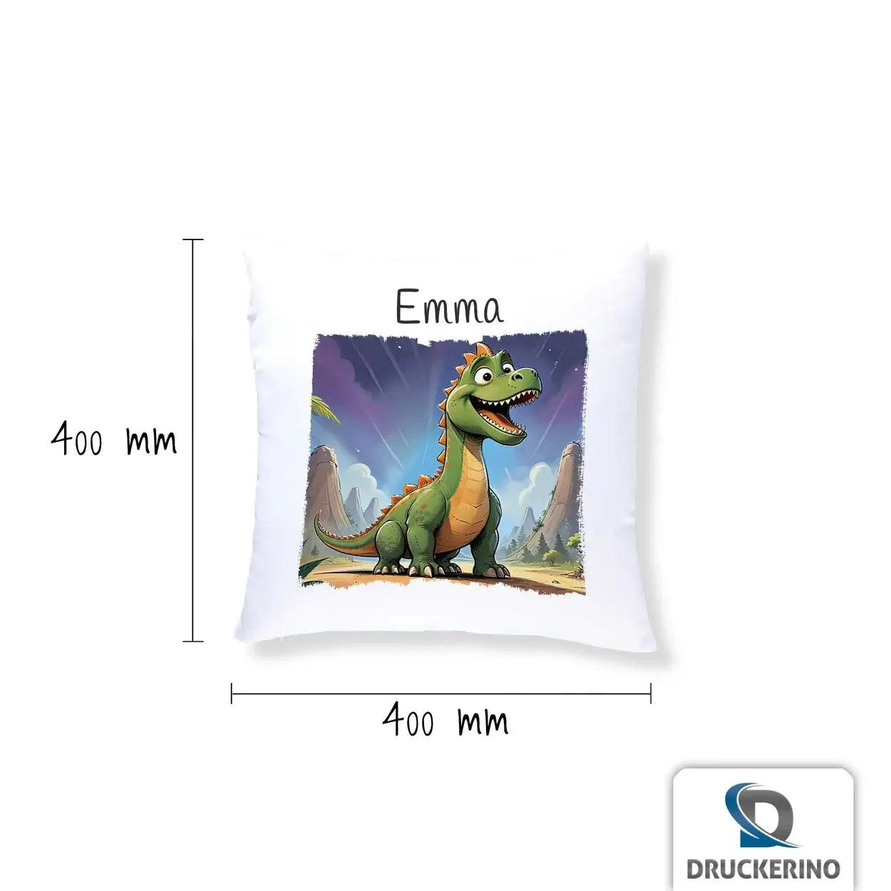 Kuschelkissen Kinder | Dino-Abenteuer 40x40 cm - Druckerino