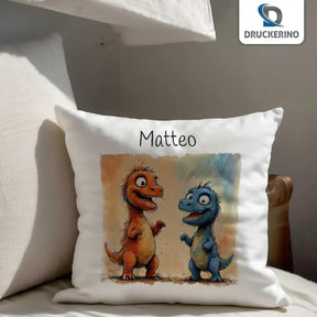 Kuschelkissen Kinder | Dino Freunde 40x40 cm - Druckerino