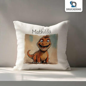 Kuschelkissen Kinder | Dinozauber 40x40 cm - Druckerino