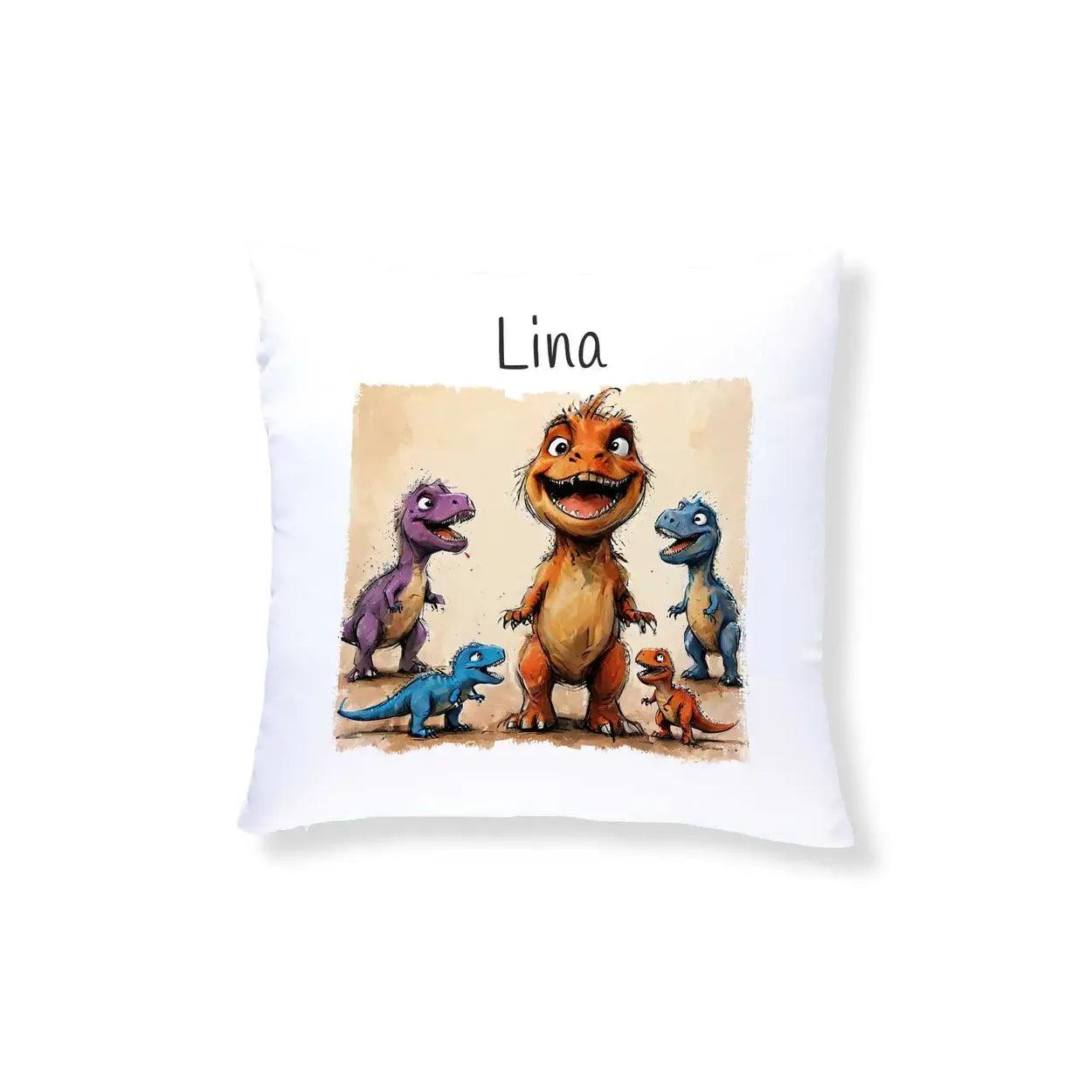 Kuschelkissen Kinder | Dinozauber 40x40 cm - Druckerino