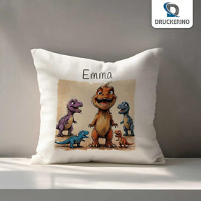 Kuschelkissen Kinder | Dinozauber 40x40 cm - Druckerino