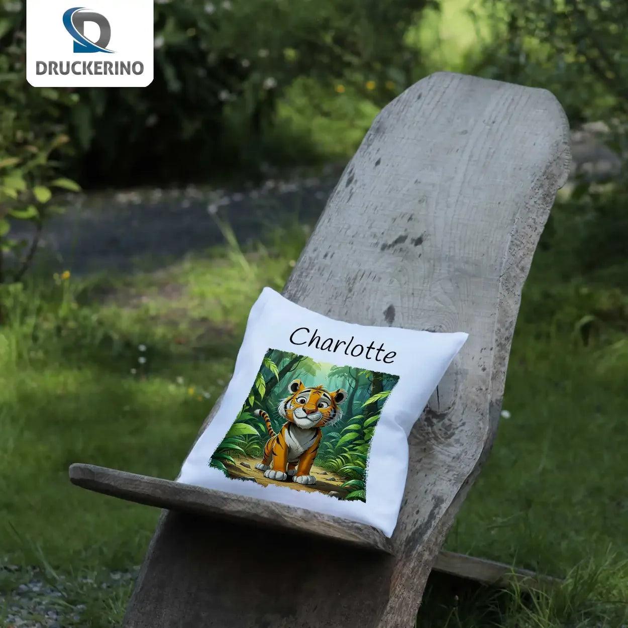 Kuschelkissen Kinder | Dschungelabenteuer 40x40 cm - Druckerino