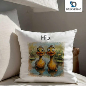 Kuschelkissen Kinder | Entenspaß 40x40 cm - Druckerino