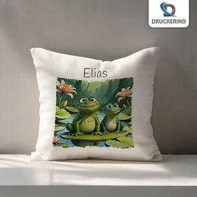 Kuschelkissen Kinder | Froschfreunde 40x40 cm - Druckerino
