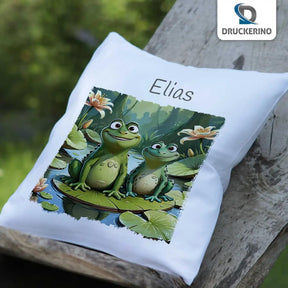 Kuschelkissen Kinder | Froschfreunde 40x40 cm - Druckerino