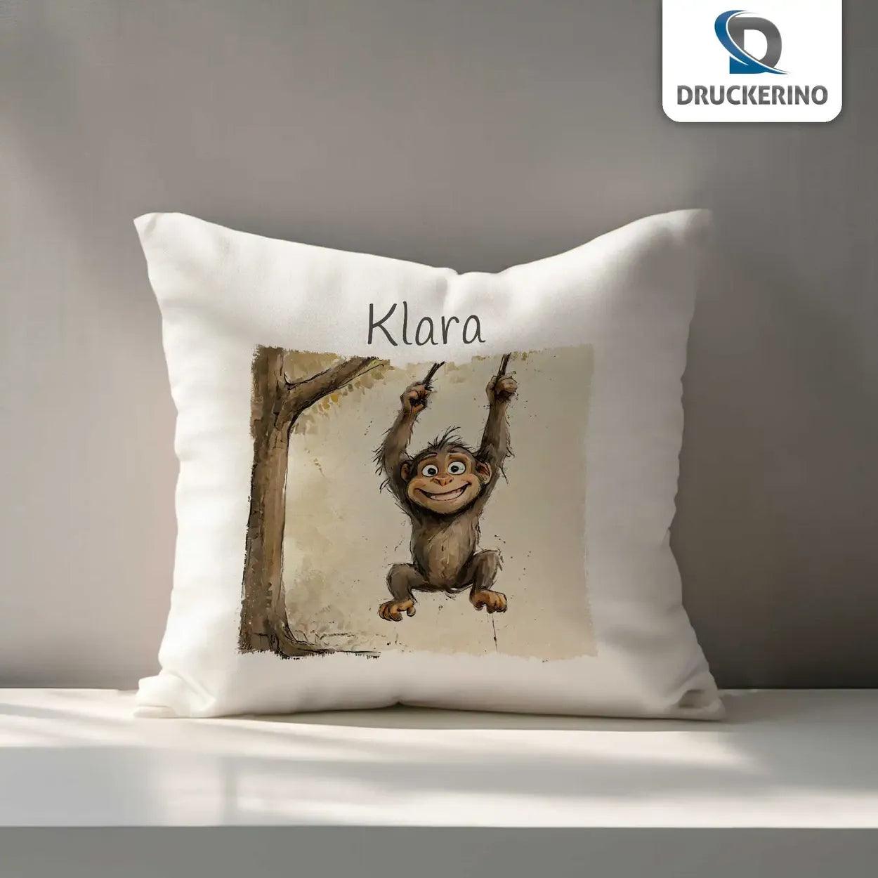 Kuschelkissen Kinder | Kuschelfreund Affenstark 40x40 cm - Druckerino