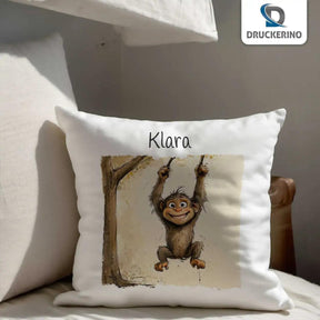 Kuschelkissen Kinder | Kuschelfreund Affenstark 40x40 cm - Druckerino