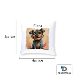 Kuschelkissen Kinder | Kuschelfreund Wauzi 40x40 cm - Druckerino