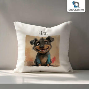 Kuschelkissen Kinder | Kuschelfreund Wauzi 40x40 cm - Druckerino