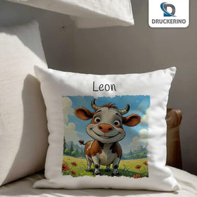 Kuschelkissen Kinder | Kuscheltraum Kuh 40x40 cm - Druckerino