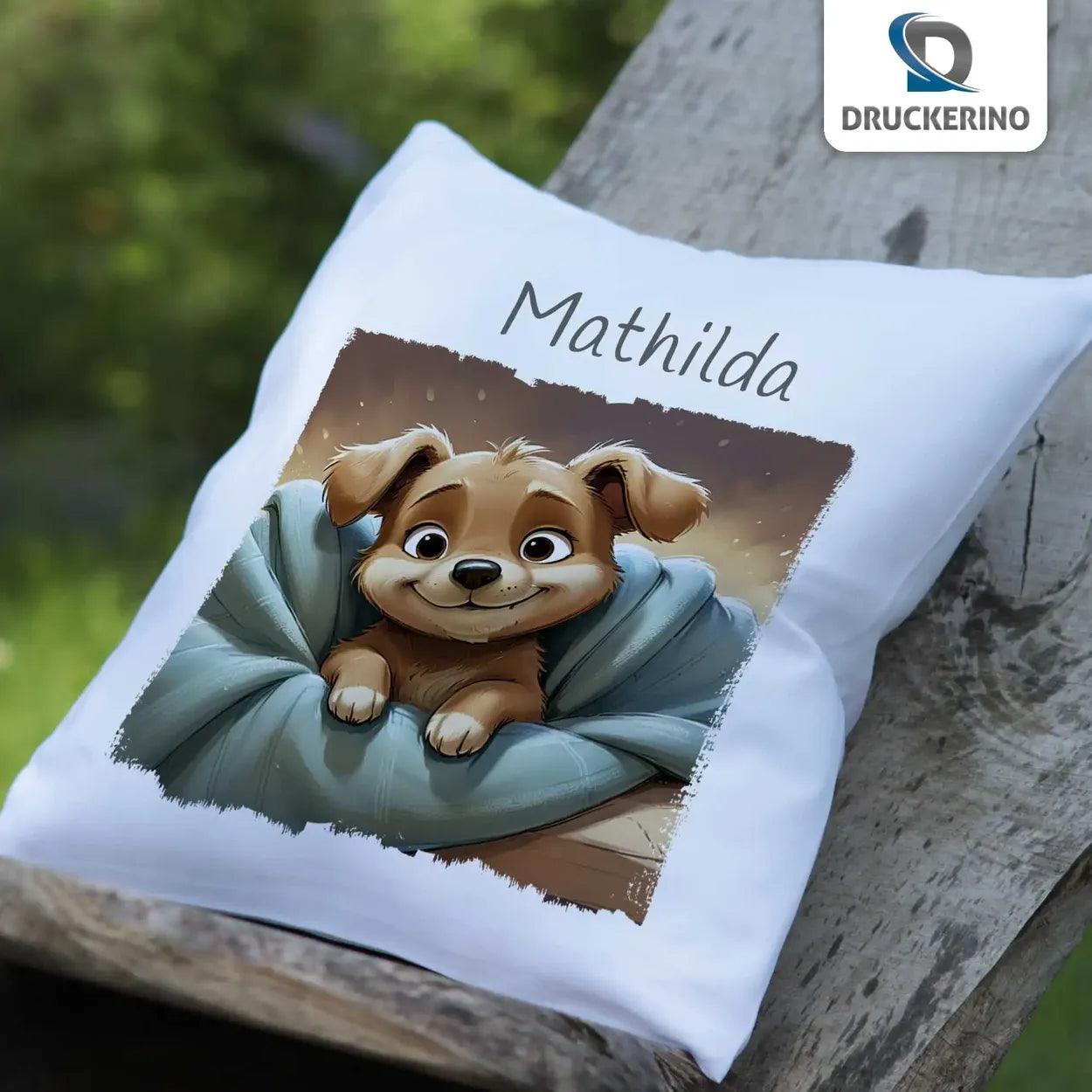 Kuschelkissen Kinder | Kuschelwelpe 40x40 cm - Druckerino