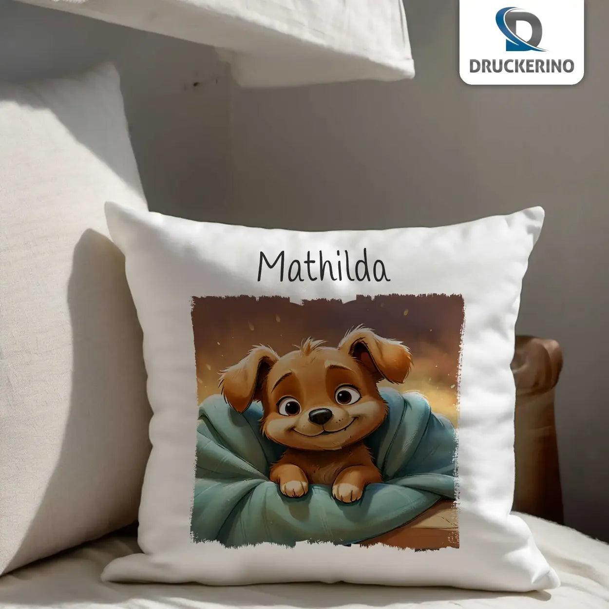 Kuschelkissen Kinder | Kuschelwelpe 40x40 cm - Druckerino