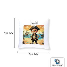 Kuschelkissen Kinder | Piratenabenteuer 40x40 cm - Druckerino