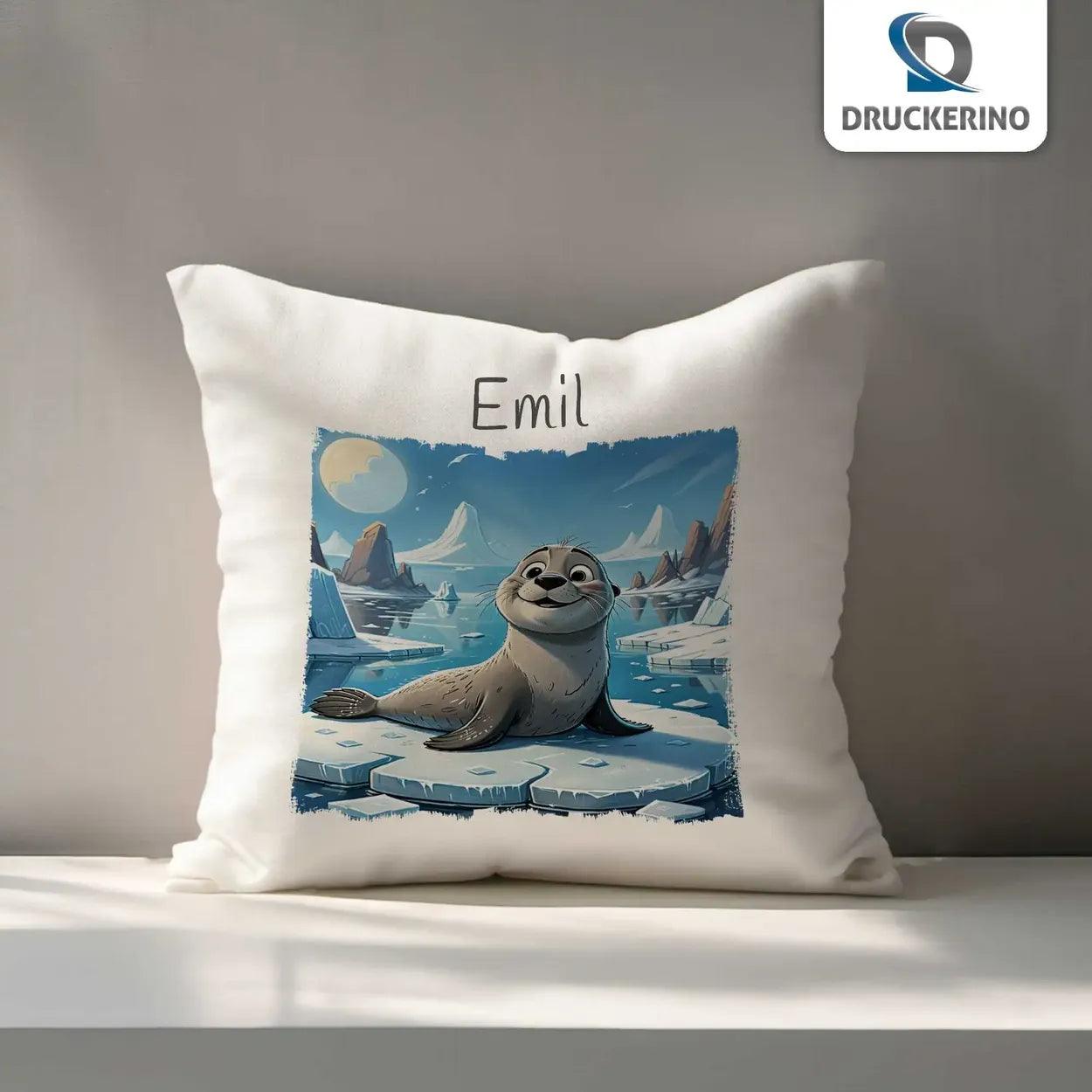 Kuschelkissen Kinder | Polarfreund 40x40 cm - Druckerino