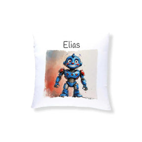 Kuschelkissen Kinder | Roboterfreund 40x40 cm - Druckerino
