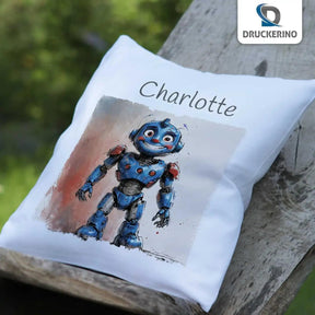 Kuschelkissen Kinder | Roboterfreund 40x40 cm - Druckerino