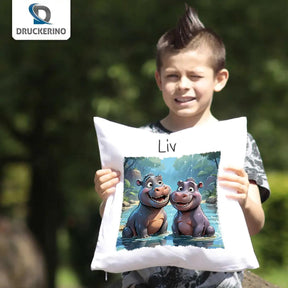 Kuschelkissen Kinder | Safari-Abenteuer 40x40 cm - Druckerino