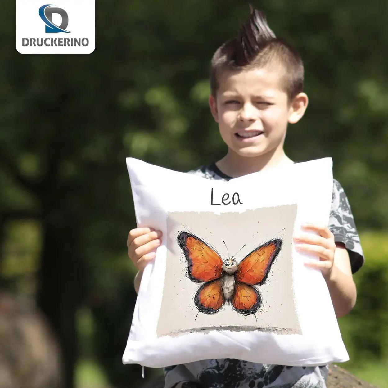 Kuschelkissen Kinder | Schmetterling 40x40 cm - Druckerino