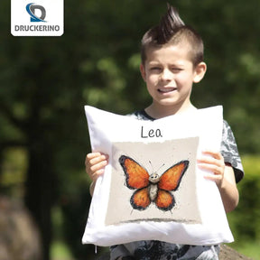 Kuschelkissen Kinder | Schmetterling 40x40 cm - Druckerino