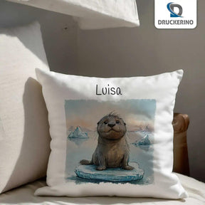 Kuschelkissen Kinder | Seehund 40x40 cm - Druckerino