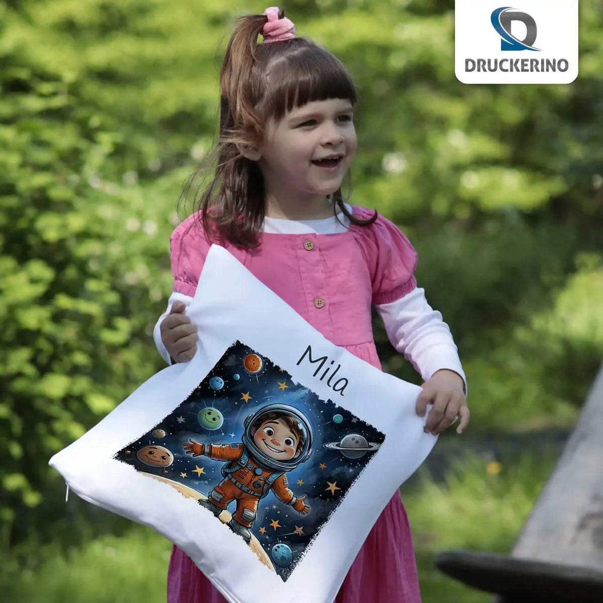 Kuschelkissen Kinder | Sternenabenteurer 40x40 cm - Druckerino