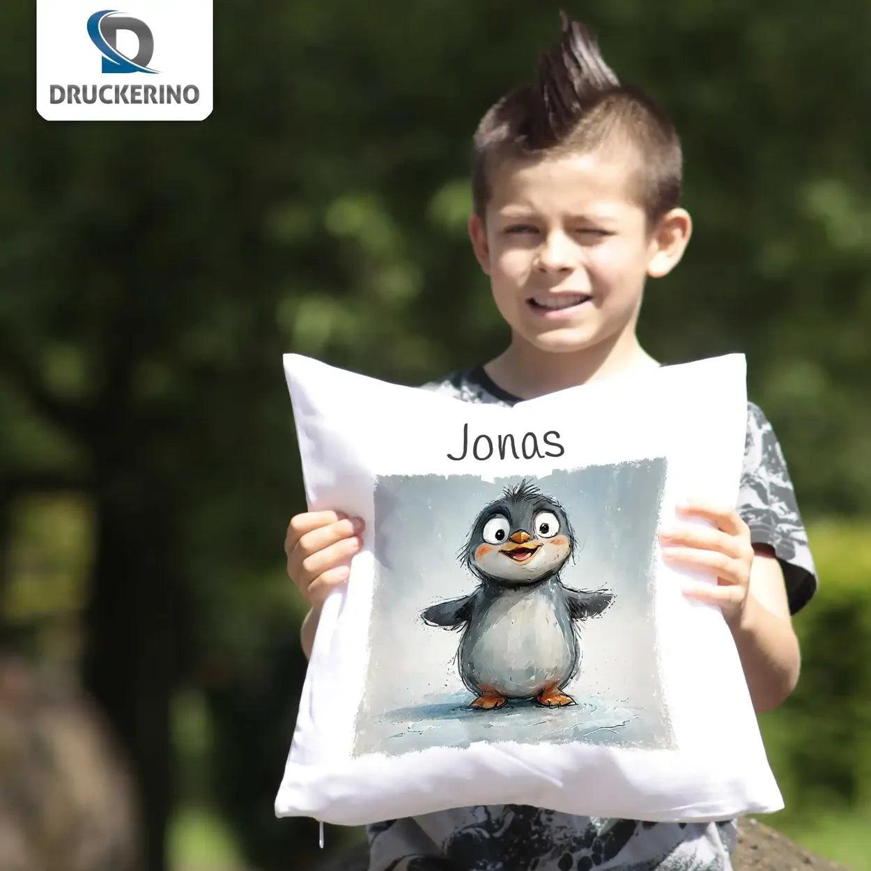 Kuschelkissen Kinder | Traumfreund Pinguin 40x40 cm - Druckerino