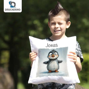 Kuschelkissen Kinder | Traumfreund Pinguin 40x40 cm - Druckerino