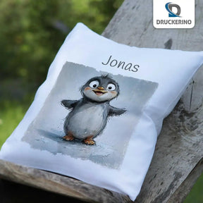Kuschelkissen Kinder | Traumfreund Pinguin 40x40 cm - Druckerino