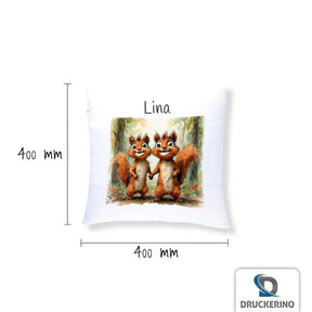 Kuschelkissen Kinder | Traumgefährten Eichhörnchen 40x40 cm - Druckerino