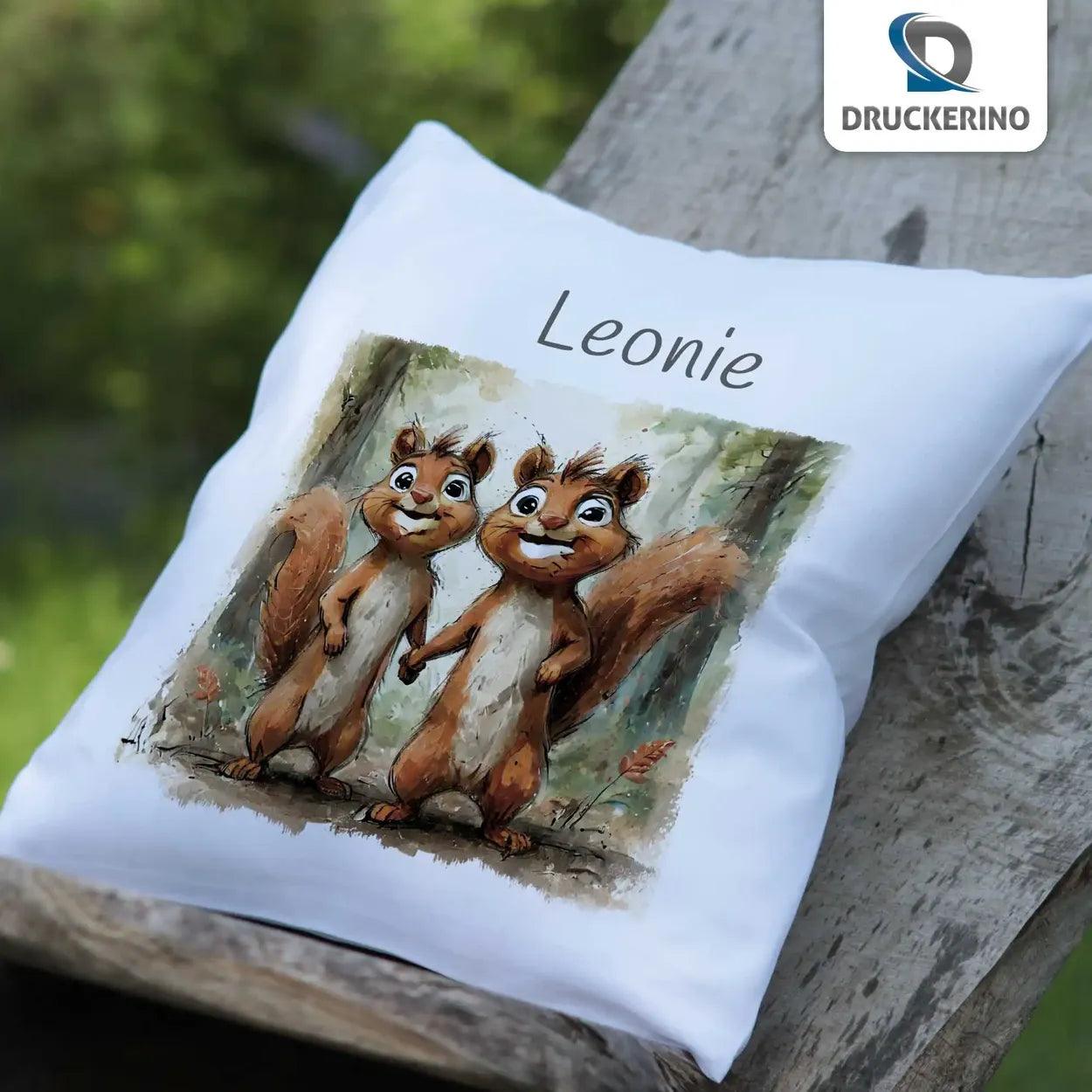 Kuschelkissen Kinder | Traumgefährten Eichhörnchen 40x40 cm - Druckerino