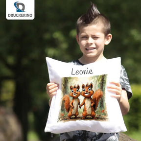 Kuschelkissen Kinder | Traumgefährten Eichhörnchen 40x40 cm - Druckerino