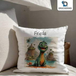 Kuschelkissen Kinder | Trauminsel Dino 40x40 cm - Druckerino