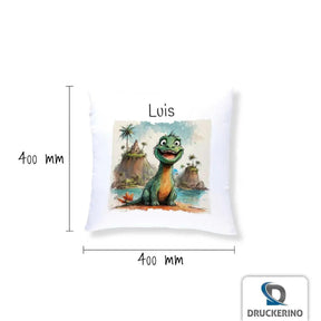 Kuschelkissen Kinder | Trauminsel Dino 40x40 cm - Druckerino